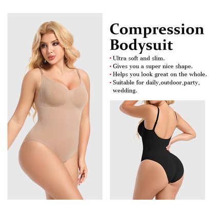 Kolovia Seamless Shapewear Bodysuit – Slimming Fajas Sculpt Body Shaper for Women